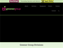 Tablet Screenshot of greenergroupllc.com